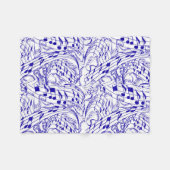 BLAUER MUSIKNOTEN FLEECEDECKE (Vorderseite (Horizontal))