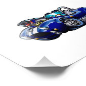 Blauer Muskel Choose background color Fotodruck (Ecke)