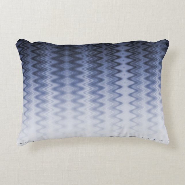 Blauer Muster Akzent Pillow Dekokissen (Vorderseite)