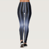 Blauer Muster Akzent Pillow Leggings (Rückseite)