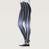 Blauer Muster Akzent Pillow Leggings (Links)