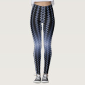 Blauer Muster Akzent Pillow Leggings (Vorderseite)