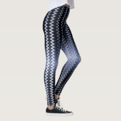 Blauer Muster Akzent Pillow Leggings (Rechts)
