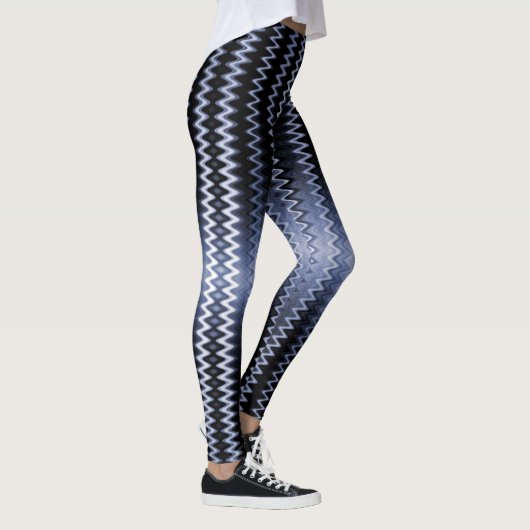 Blauer Muster Akzent Pillow Leggings (Rechts)