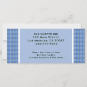 Blauer Mustergutschein (Rückseite)