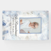 Blauer Nagel: Beerdigung des Lebens Banner (Horizontal)