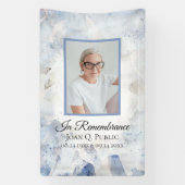 Blauer Nagel: Beerdigung des Lebens Banner (Vertikal)