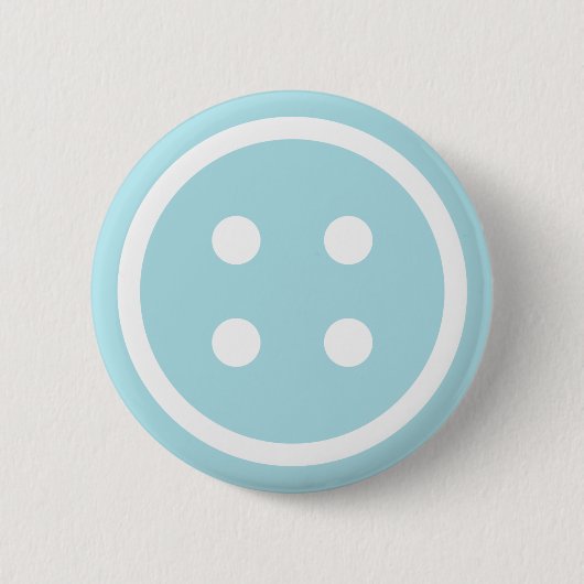 Blauer Nähknopf Button (Vorderseite)