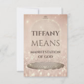 Blauer Name bedeutet Glitzer Rose Süß 16. Einladung (Vorderseite)