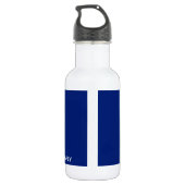 Blauer Name der Libelle Edelstahlflasche (Rückseite)