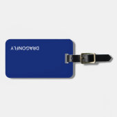 Blauer Name der Libelle Gepäckanhänger (Vorderseite horizontal)