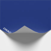 Blauer Name der Libelle Geschenkpapier (Ecke)