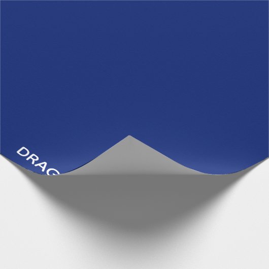 Blauer Name der Libelle Geschenkpapier (Ecke)