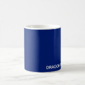 Blauer Name der Libelle Kaffeetasse (Mittel)