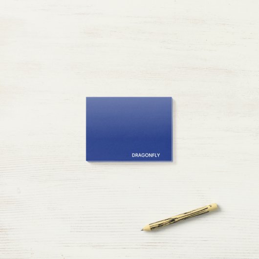 Blauer Name der Libelle Post-it Klebezettel (Auf Schreibtisch)