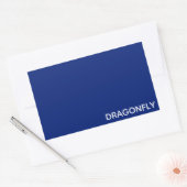 Blauer Name der Libelle Rechteckiger Aufkleber (Umschlag)