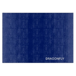 Blauer Name der Libelle Schneidebrett