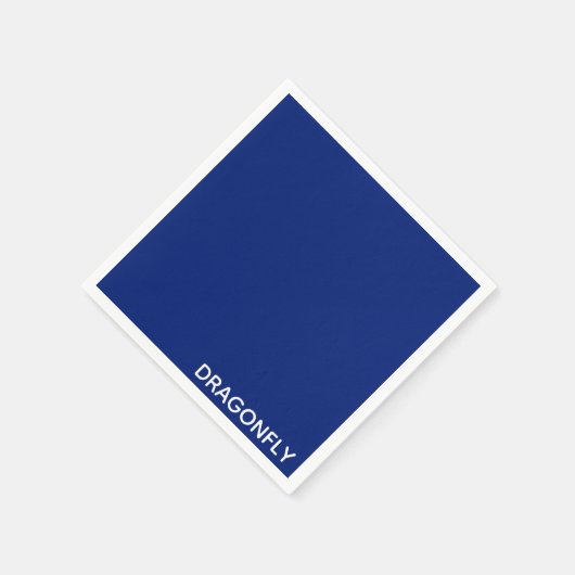 Blauer Name der Libelle Serviette (Ecke)