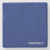 Blauer Name der Libelle Steinuntersetzer (Vorderseite)