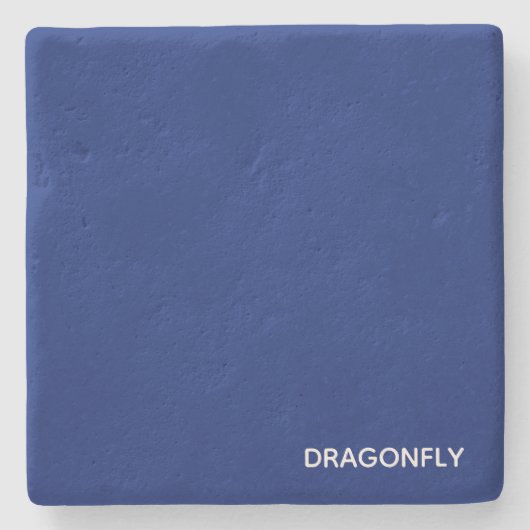 Blauer Name der Libelle Steinuntersetzer (Vorderseite)