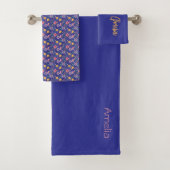 Blauer Name der Wildblume Badhandtuch Set (Insitu)