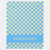 Blauer Name des Musters für das hintere ästhetisch Fleecedecke (Vorderseite)