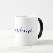 Blauer Name Josephine Morphing Tasse (VorderseiteRechts)