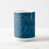 Blauer Name Modern Minimalistisch Schlicht Kaffeetasse (Mittel)