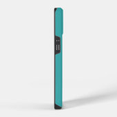 Blauer Name Monogramm Initialen Einfach Schlicht iPhone Hülle (Rechte Seite)