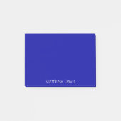 Blauer Name Post-it Klebezettel (Vorderseite)