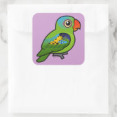Blauer-naped Papagei Quadratischer Aufkleber (Tasche)