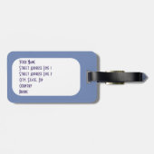 Blauer Narwhals personalisierter Gepäck-Umbau Gepäckanhänger (Rückseite horizontal)