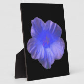 Blauer Nasturtium Blume Plaque Fotoplatte (Seite)