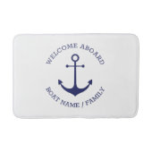 Blauer, nausischer Anker - Empfang an Bord Badematte (Vorderseite)