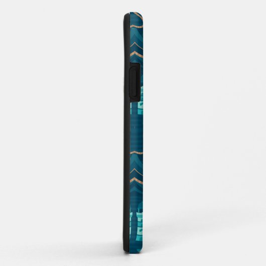 Blauer nautischentwurf Case-Mate iPhone hülle (Hinten/Rechts)