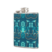 Blauer nautischentwurf flachmann (Links)