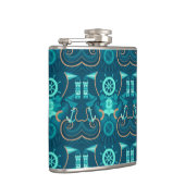 Blauer nautischentwurf flachmann (Rechts)