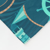 Blauer nautischentwurf fleecedecke (Ecke)