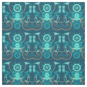 Blauer nautischentwurf stoff (Muster)