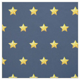 Blauer Navy-Bedruckstoff mit nautischen Gold-Stern Stoff
