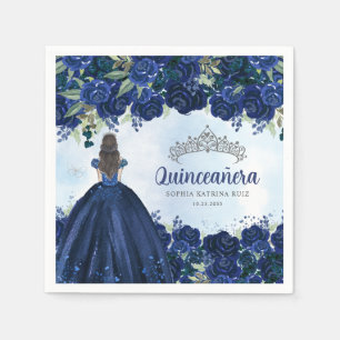 Blauer Navy Blauer Silberanzug Prinzessin Quincean Serviette