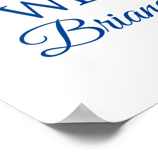 Blauer Navy-Brautparty Poster (Ecke)