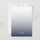 Blauer Navy Elegant Volles Foto Hochzeit speichern (Rückseite)