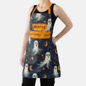 Blauer Navy Halloween Schürze mit Geistern, Sterne (InSitu)
