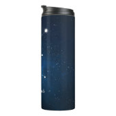Blauer Nebel Aquarius Zodiac-Zeichen Thermosbecher (Nach rechts gedreht)