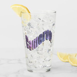 Blauer Nebel Cameron Name mit Teddies, Glas