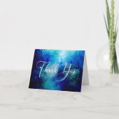Blauer Nebel Galaxy Danke Karte (Vorderseite)