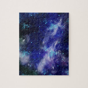 Blauer Nebel Galaxy Jigsaw Puzzle