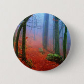 Blauer Nebel in gestrichenem Wald Button (Vorderseite)