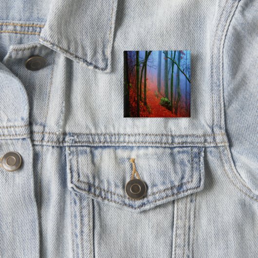 Blauer Nebel in gestrichenem Wald Button (Beispiel)